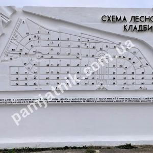 Схема участков на Лесном кладбище