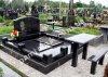 Мемориальный комплекс EK_571 для двоих из  габбро,с фигурной оградой