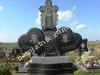 Памятник в виде сердца EK_586 из габбро, для двоих