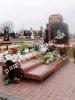 Элитный памятник EK_527 из красного гранита и габбро