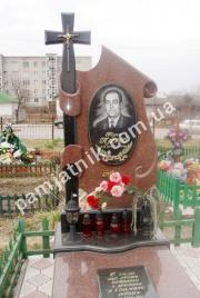 Фігурний пам'ятник FP_0204 із лезниковського граніту та габро
