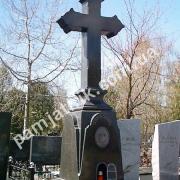 Гранітний хрест 0035 із загостреними поперечками