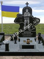 Пам'ятники військовим із граніту 001-03