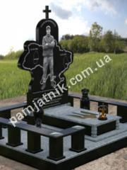 Пам'ятники військовим із граніту 001-04