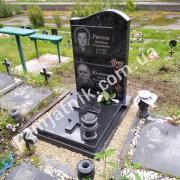 Недорогий пам'ятник подружжю з габро, форма хвиля, готова робота